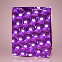 3D Bubble Embossed Jewelry Gift Bags Flat Paper Handle Durable For Promotion