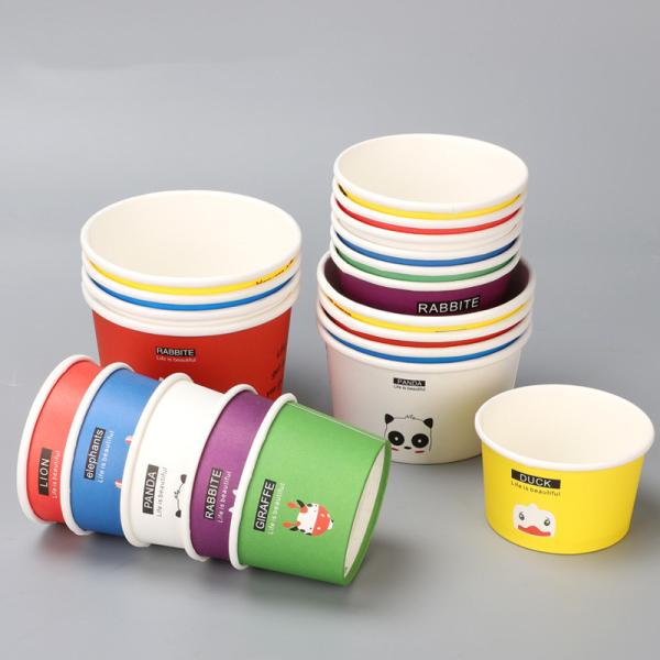 Custom Ice Cream Cup Packaging Disposable Paper Cup Without Lid US Currency US