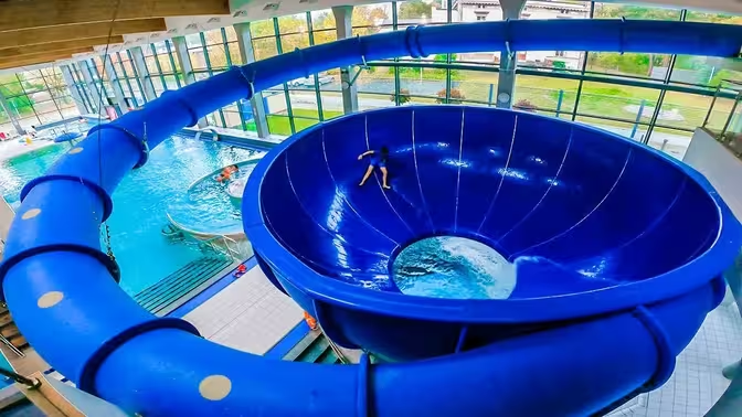 Water Park Space Bowl Slide Commercial Family Raft Water Slide Glassfiber 304 SS