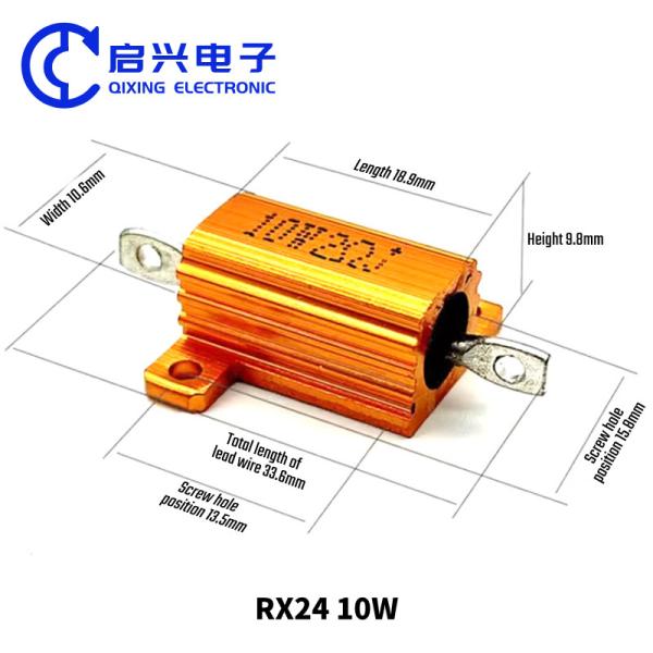 RXG24 Wirewound Resistor 10W 12ohm Gold Aluminium Shell Resistor