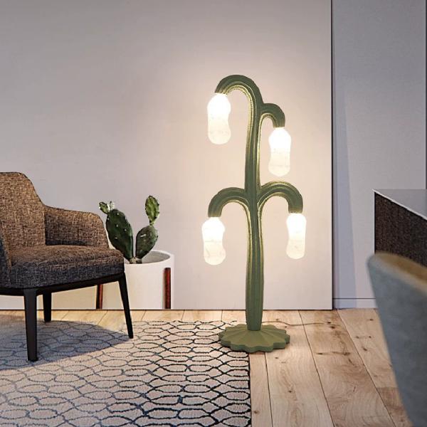 Лампа пола СИД кактуса D38 x H140CM зеленая для гостиницы спальни комнаты прожития