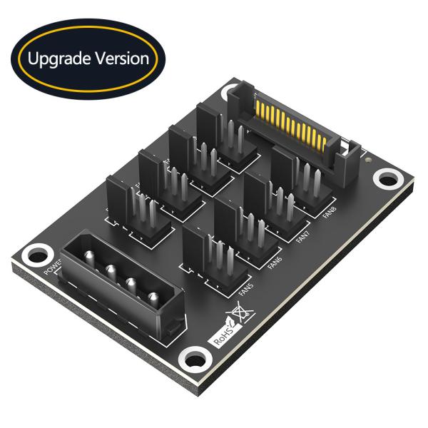 4-контактный или SATA 15-контактный до 8x 4-контактный фан-сплитер-хаб для Sata 3.0 и Molex 4-контактный интерфейс