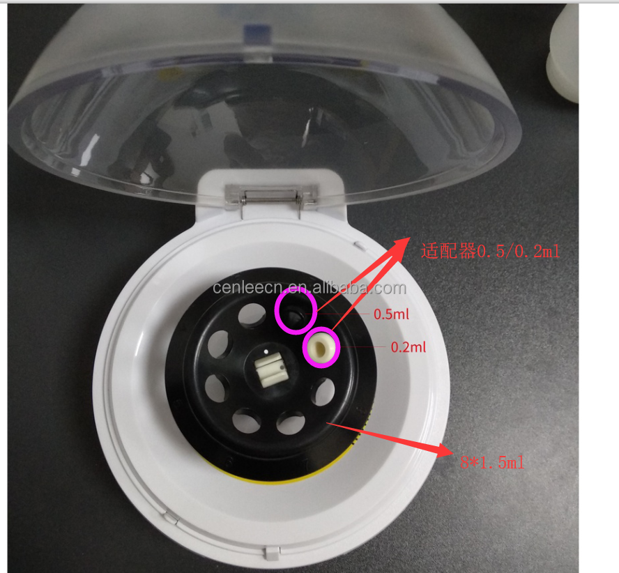Mini Centrifuge 7000RPM, 2700g RCF, Lab Benchtop Centrifuge with Two Rotor 8*1.5/2.0ml 0.2x32(PCR Stripes)
