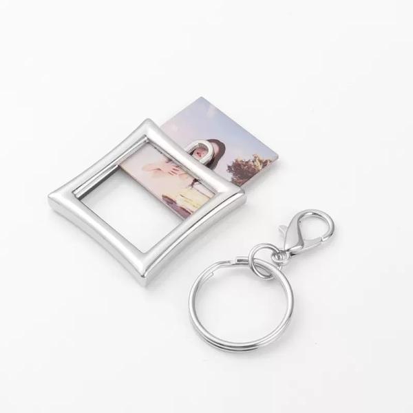 DIY Keyring Personalized Sublimation Photo Frame Keyring Printable Keychains