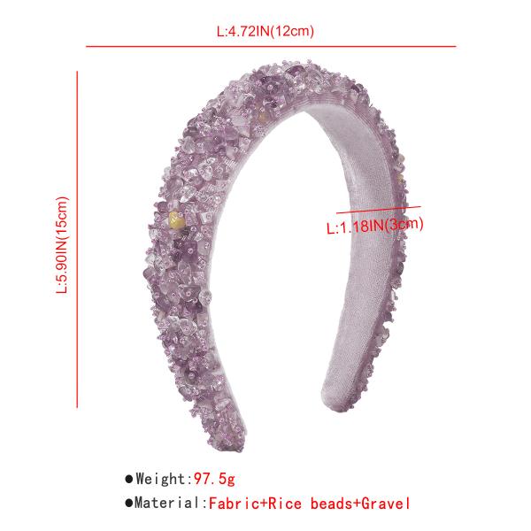 Europe United States fashion Baroque crystal heavy industry beaded irregular gravel headbands luxury accessories