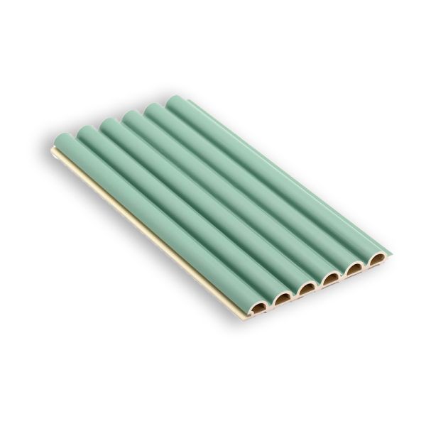 Semicircular Six-Hole PVC Fluted Wall Panels Waterproof Ecofriendly Wavy Grooved Cladding for Hotel Villa Interiors