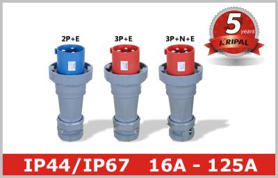 Outdoor Electric Industrial And Multiphase Power Plugs And Sockets 125A