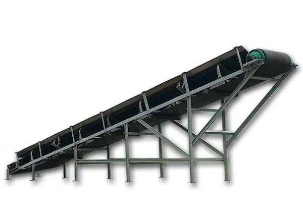 Troughed Rubber Inclined Belt Conveyor Machine Flat Model 800mm Width