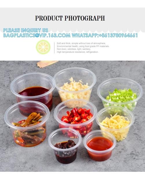 1oz 1.5oz 2oz 3.25oz 4oz 5oz Biodegradable Disposable Food Transparent Sauce Cups Takeaway Food Sauce Container