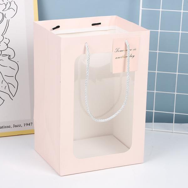 Transparent Windowed Gift  Bags for Flowers Bouquets Plush Toys Special Occasions