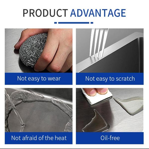 Nano Silver Single Slot Stainless Steel Kitchen Sink Inner Basin Size 660*405mm