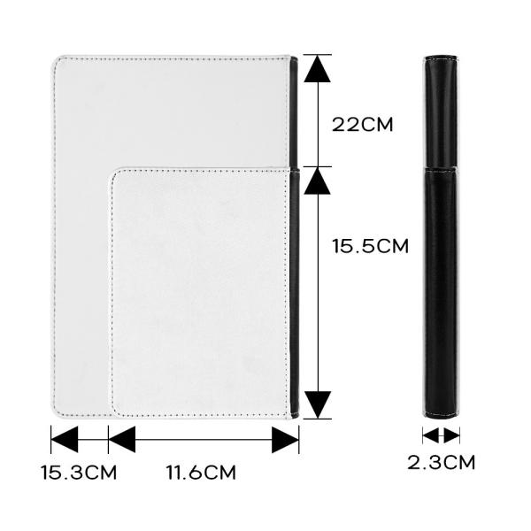 Sublimation Diaries Journal Notepad Cover Blank A5 A6 Double Sided Print PU Leather Sublimation Notebook Blanks