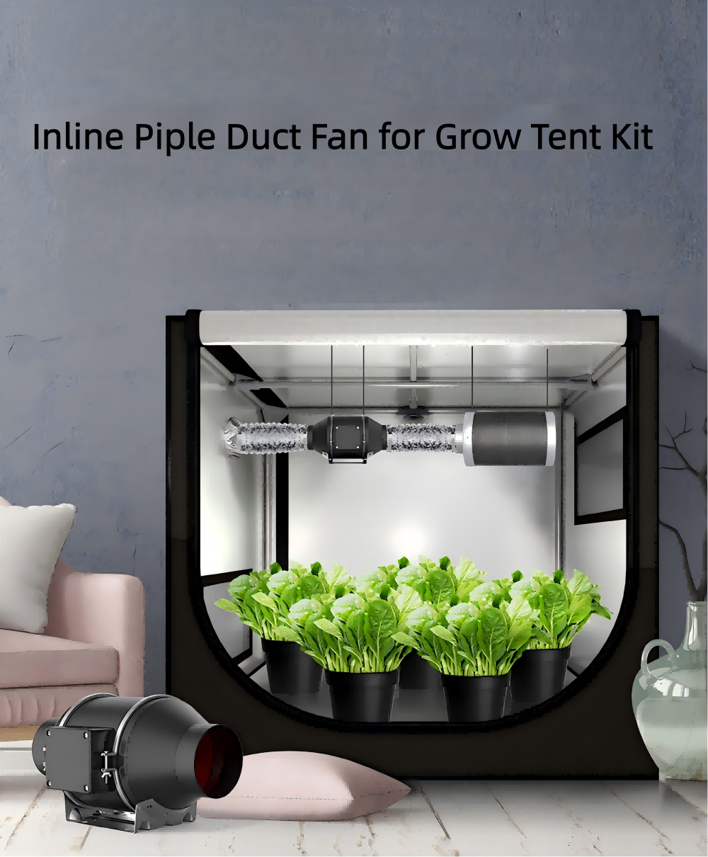 Ventilation Fan WIFI APP Smart Inline Booster Duct Fan Quiet EC Motor Energy Saving 4 Inch 35W Power with Low Noise and High Airflow