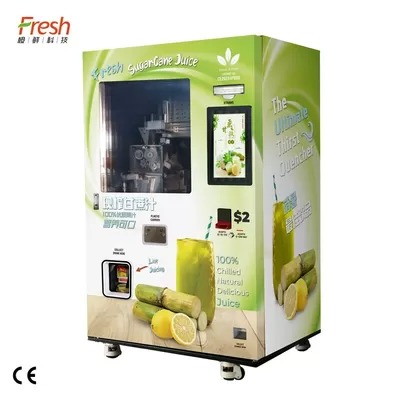 Fresh Juice Sugarcane Vending Machine 220V Automatic For Supermarket