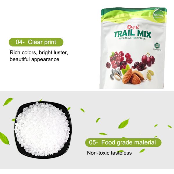 Custom Order Gravure Printing Dry Food Packaging Bags Zipper Bags for Sour Cream Chips Turkey Jerky Coffee Bean Storage