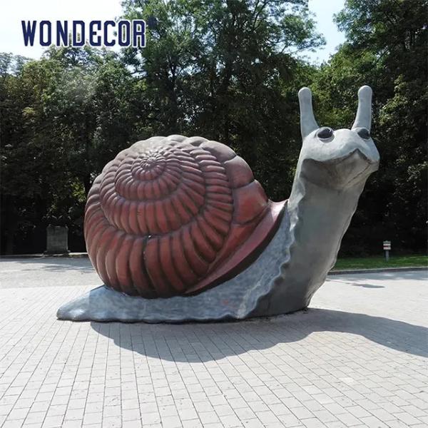 Скульптура улитки большого украшения металла лужайки сада животного бронзовая
