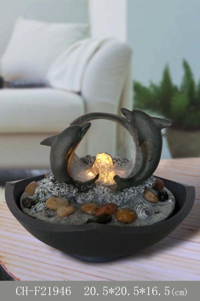 Dolphins Living Room Indoor Waterfall Fountain