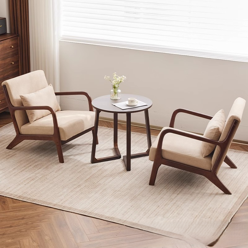 Modern Furniture Recliner Lounge Accent Chair Wood Frame Eco-Friendly Ergonomic Lazy Chair Leisure Armchair Bedroom Hotel