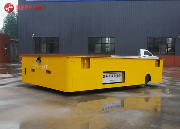 Carro de transferencia sin rieles con batería para fábrica operado de forma flexible de 18 toneladas
