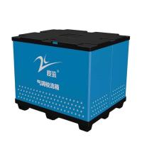poubelles pliables ondulées bleues de conteneur de surbau de boîte à palette de 100L pp