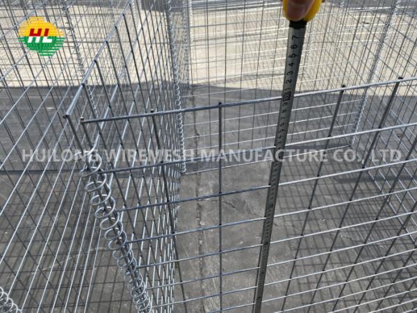 bastião soldado recipientes de 3x3 Hesco resistente com folha do geotêxtil