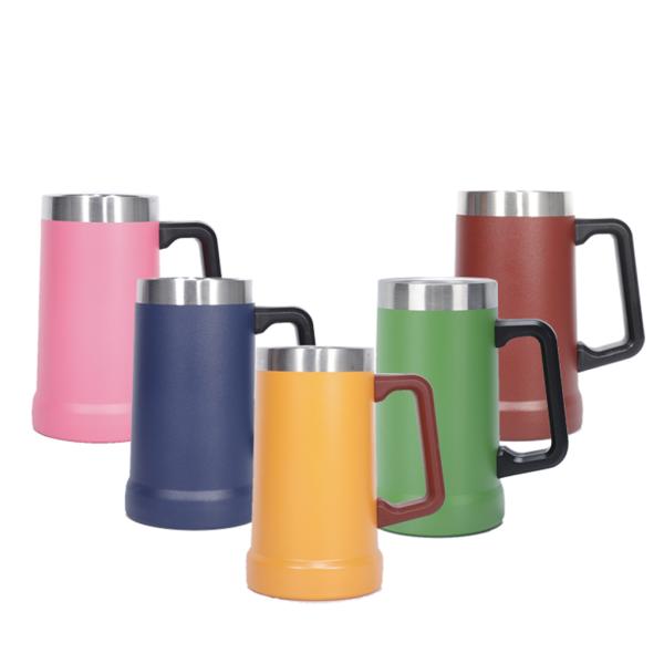 710ml Capacity Wide-mouth Stainless Steel Protein Shaker With Handle For Personalized