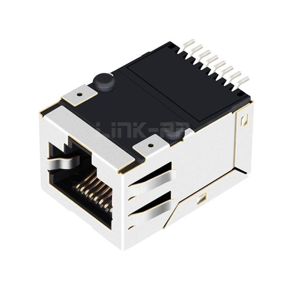 Hanrun HY991101C Compatible LINK-PP LPJ19111CNL 10/100 Base-T Without LED Tab Down SMT rj45 connector manufacturers