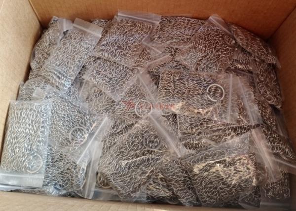 ODM OEM 1.2mmx10mm Metal Stainless Steel Ring Mesh  As Cast Iron Cleaner