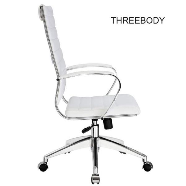 PU Leather Modern Home Furniture White Executive Office Chair For Study Working