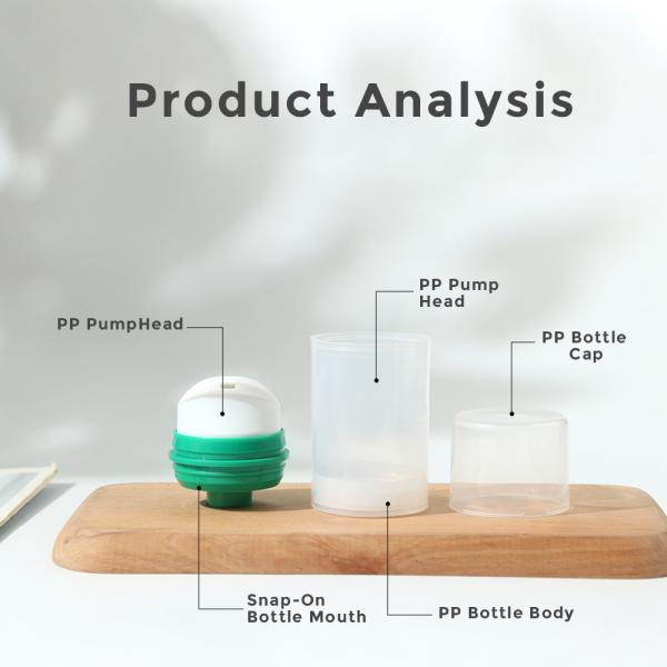 50ml Transparent Food-Grade PP Foam Pump Bottle for Cosmetics