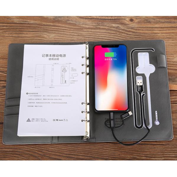 Материал изготовленного на заказ подарка тетради банка силы корпоративного портативный ультратонкий кожаный