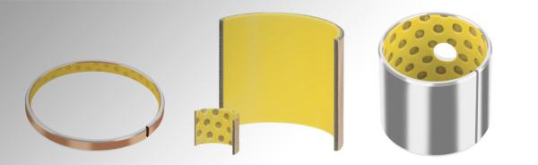 Metal Yellow Pom Bush Wrapped Bronze Bearings Self Lubricating