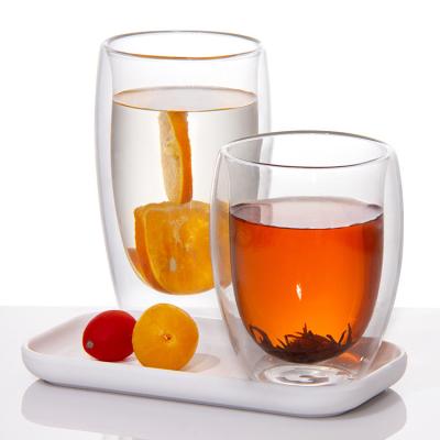 Empty Cappuccino Glasses Double Walled Insulated Glass Tumblers 350ml 650ml