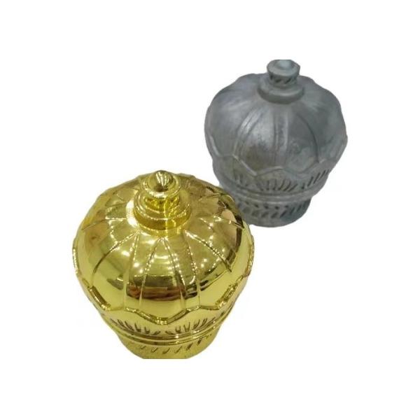 High Quality Zamak Perfume Bottle Lids Gold Crown Personalized Bottle Tops