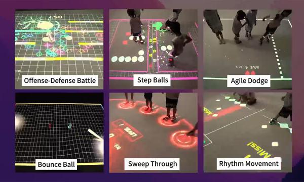 Commercial Floor-standing Interactive Projector For Gyms Equipped With Agility Game Interactive Projection