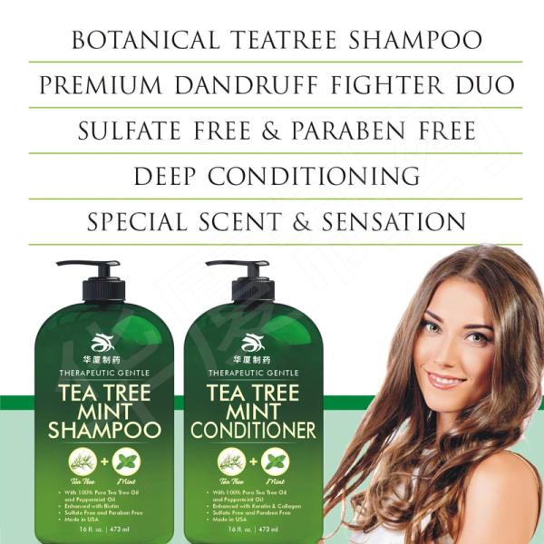 Gentle Anti Hair Loss Shampoo For Black Women Organic Tea Tree Mint