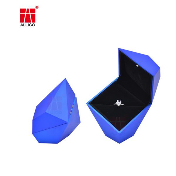 Colar feita sob encomenda Ring Box Jewelry Packaging Box do bracelete do brinco de Logo Velvet Jewelry Box Luxury