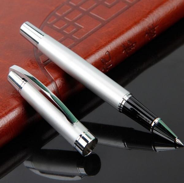 sliver color ballpoint pen wholesale Popular custom metal roller pen for office