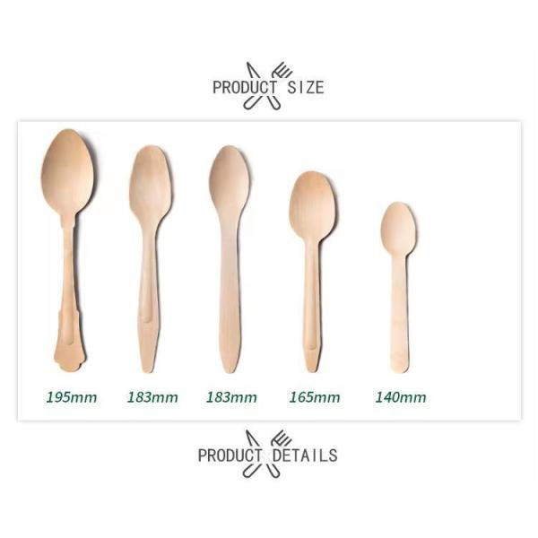 Package Size 100.00cm * 80.00cm * 60.00cm Natural Biodegradable Disposable Wooden Cutlery