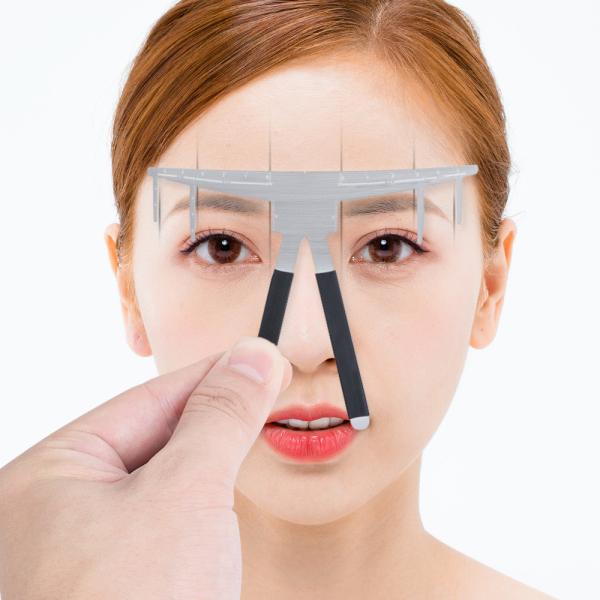 Облегченный инструмент SS Microblading брови 3 пункта располагая измеряя правителя