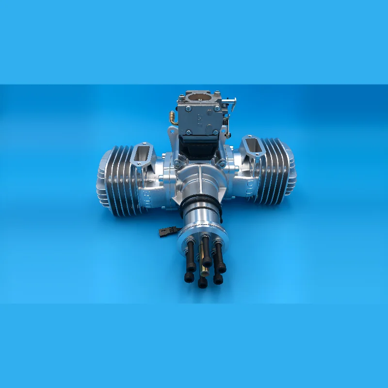 Hot DLE170 Aviation Model Gas Engine Dual Cylinder Two Stroke Side Exhaust Natural Air-Cooled CC Displacement for Drone