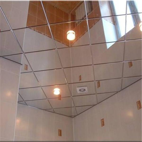 600x600 Stainless Steel Ceiling Tiles Plain Pattern Mirror Lay In Acoustical Ceiling Tile