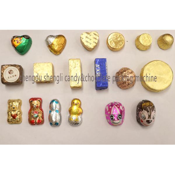 SL-SBZB450S Automatic Chocolate Fold Foil Wrapping Line for Special Shape Chocolate/Candy