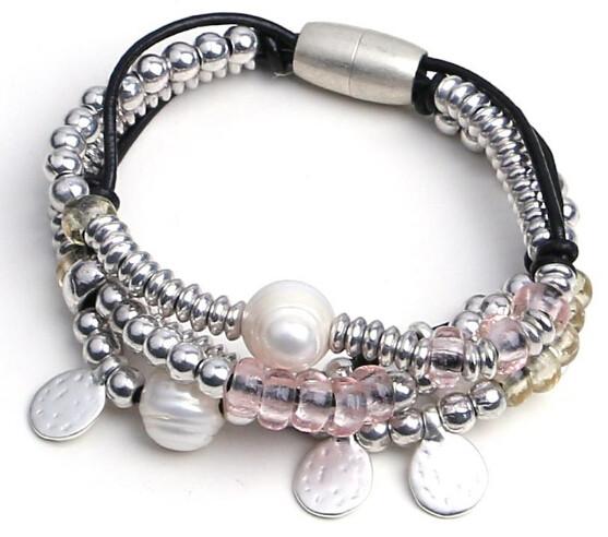 jewelry bracelet multi rows black real leather bio magnetic bracelet men, health magnetic jewelry men bracelet magnetic