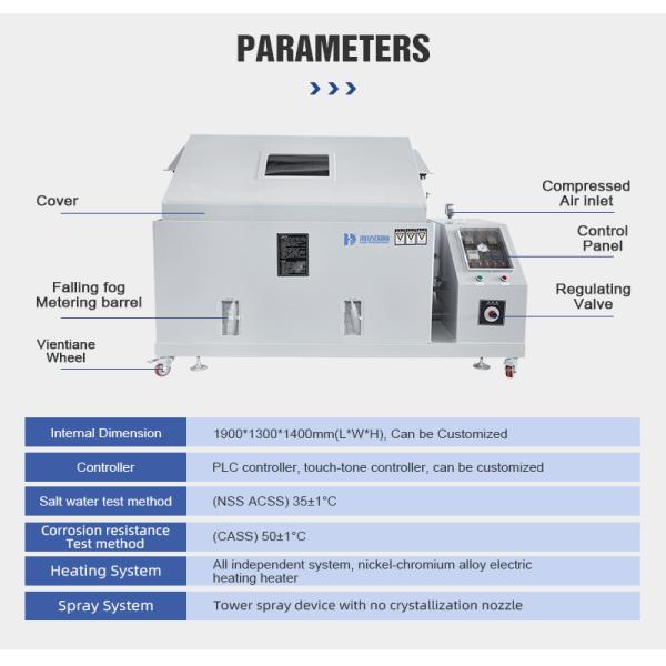 Камера коррозийного испытания брызга соли брызга соли, испытательное оборудование тумана соли 108L/270L