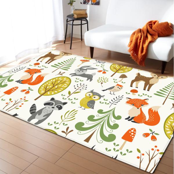 Animal New Cartoon Large Carpet Source Wholesale Feather ins Style Bedroom Floor Mats