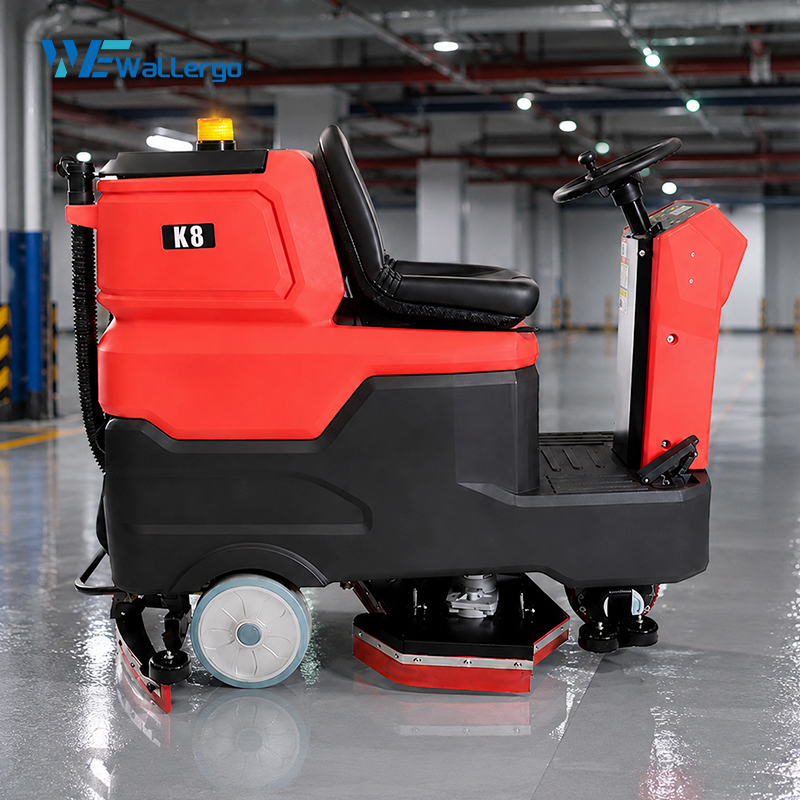 High Quality 2380W Industrial Floor Scrubber Machine 130L Large-capacity Clean Water tank Applicable to Factory Floor Cleaning