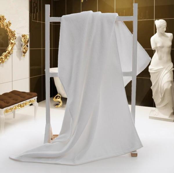 32S 70*150cm, 600g extra thick and big white plain terry hotel towel for wholesale