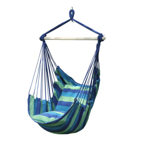 Outdoor Custom Blue Color Thick Canvas Rocking Portable Camping Hammock Dormitory Bedroom Hanging Chair