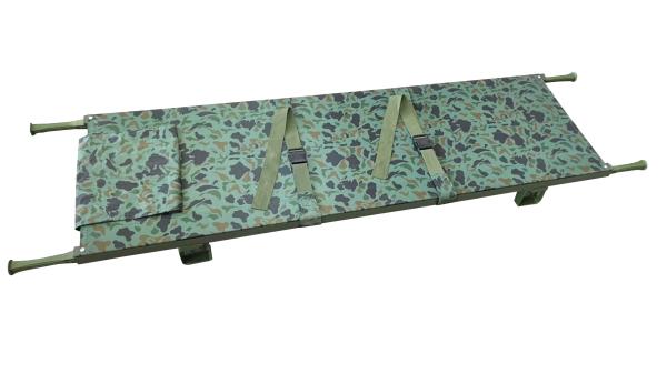 Military camouflage soft stretcher with high-strength aluminum alloy and Oxford leather stretcher surface, high-density 1200d portable folding first aid